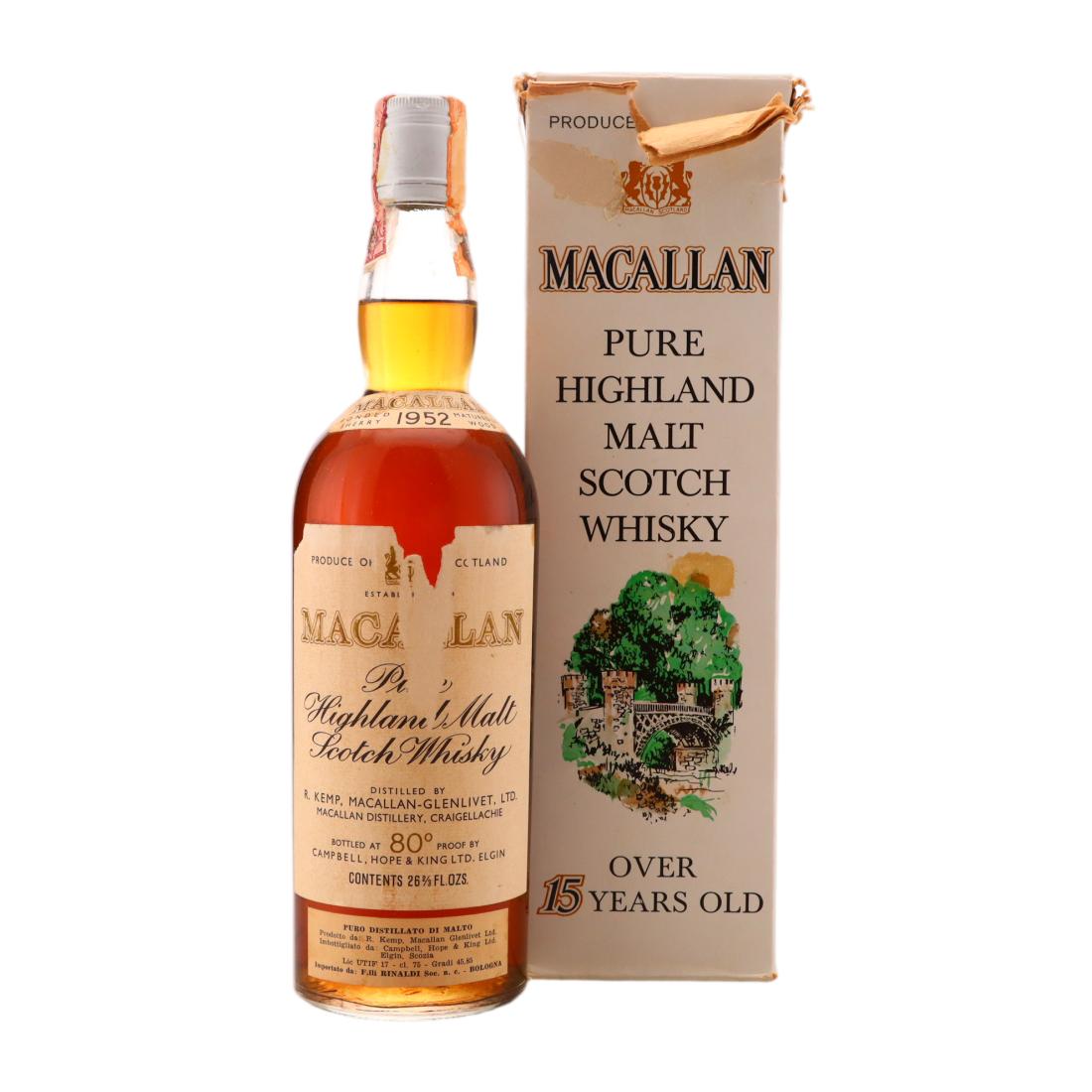 Macallan 1952 80 Proof