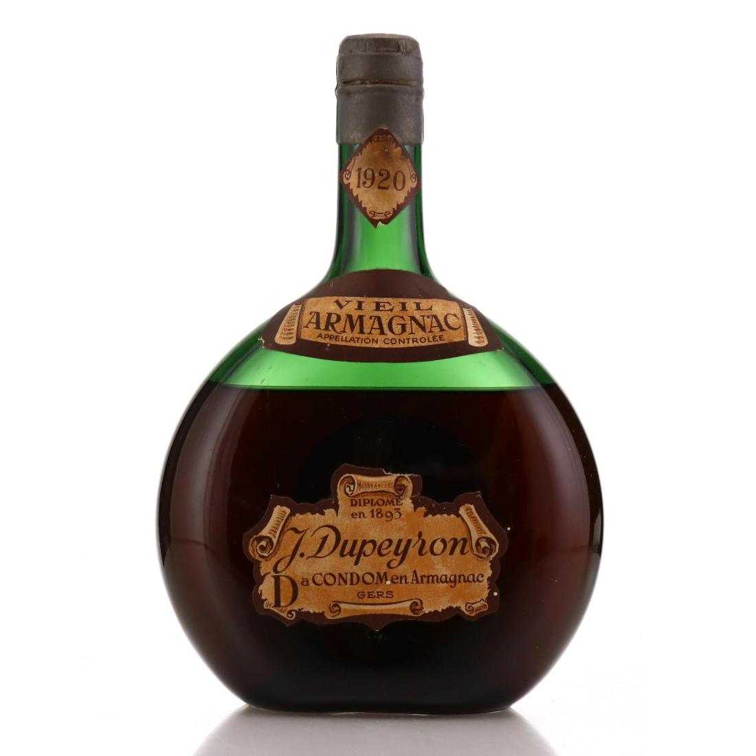 J Dupeyron Hors Dage Armagnac 1920