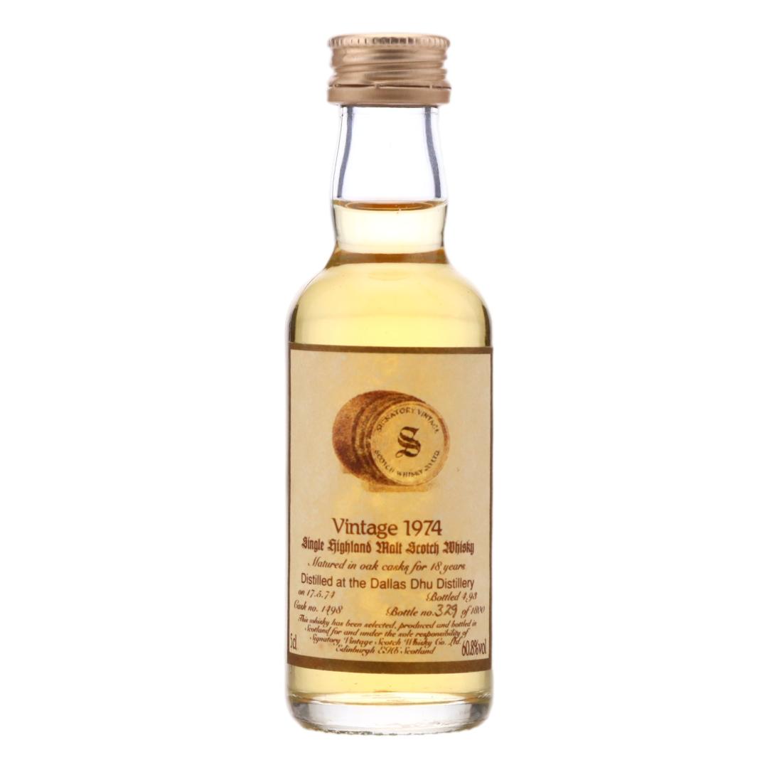 Dallas Dhu 1974 Signatory Vintage 18 Miniature