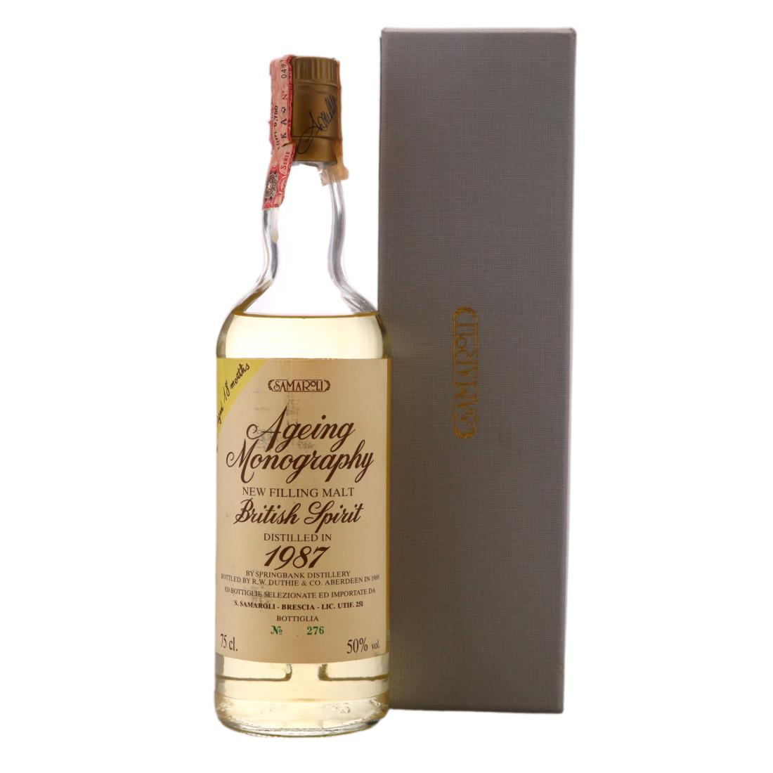 Springbank 1987 Ageing Monography New Filling Malt British Spirit
