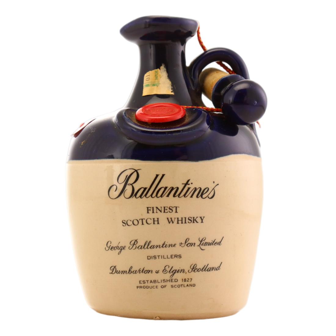 Ballantines Finest Scotch Whisky Ceramic Decanter