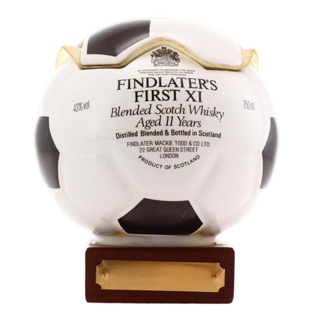Findlaters First Xi 11 Scotch Decanter 1980s