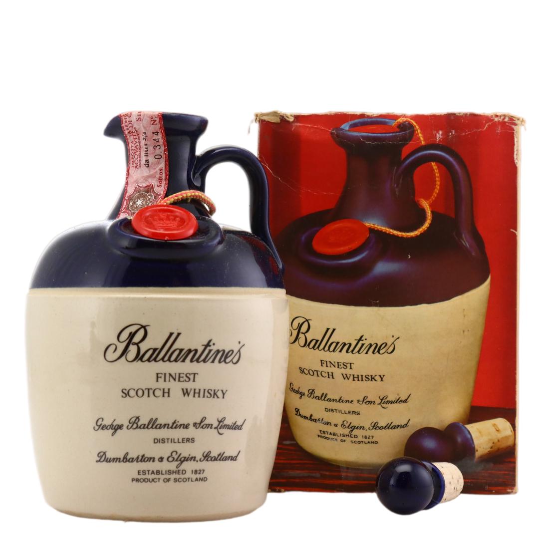 Ballantines Finest Scotch Whisky Ceramic Decanter