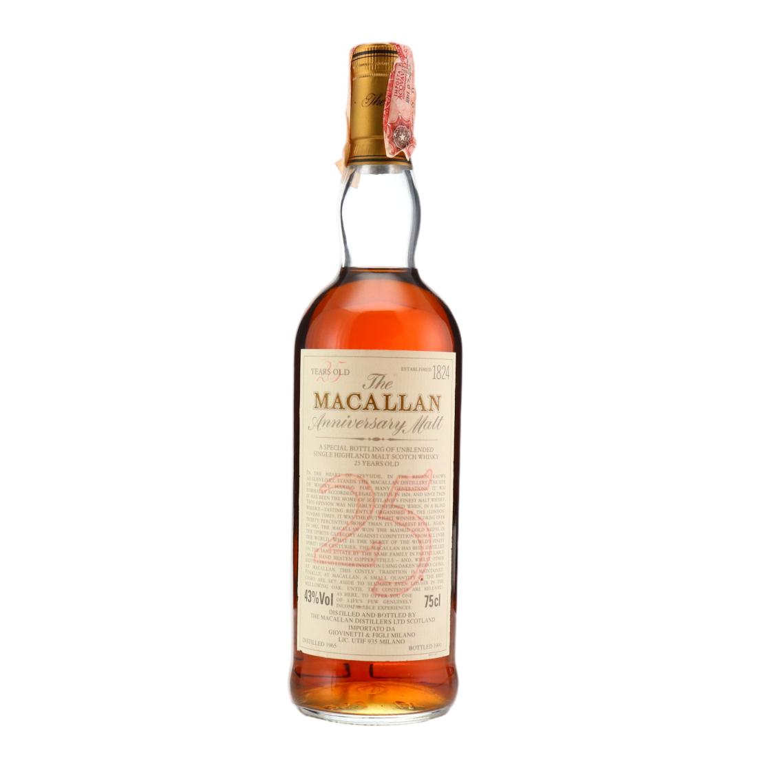 Macallan 1965 Anniversary Malt 25