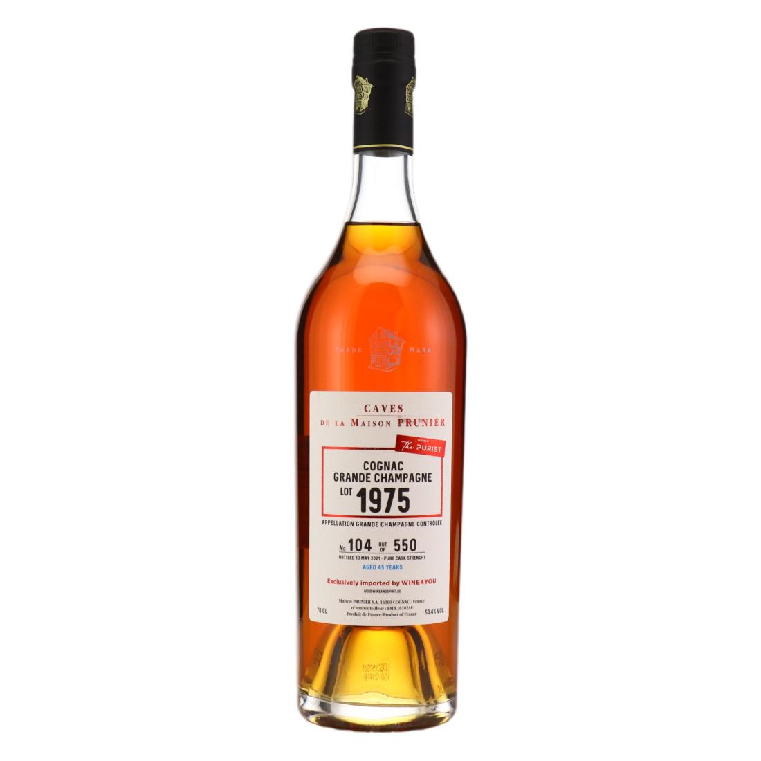 Caves De La Maison Prunier 1975 Grande Champagne Cognac