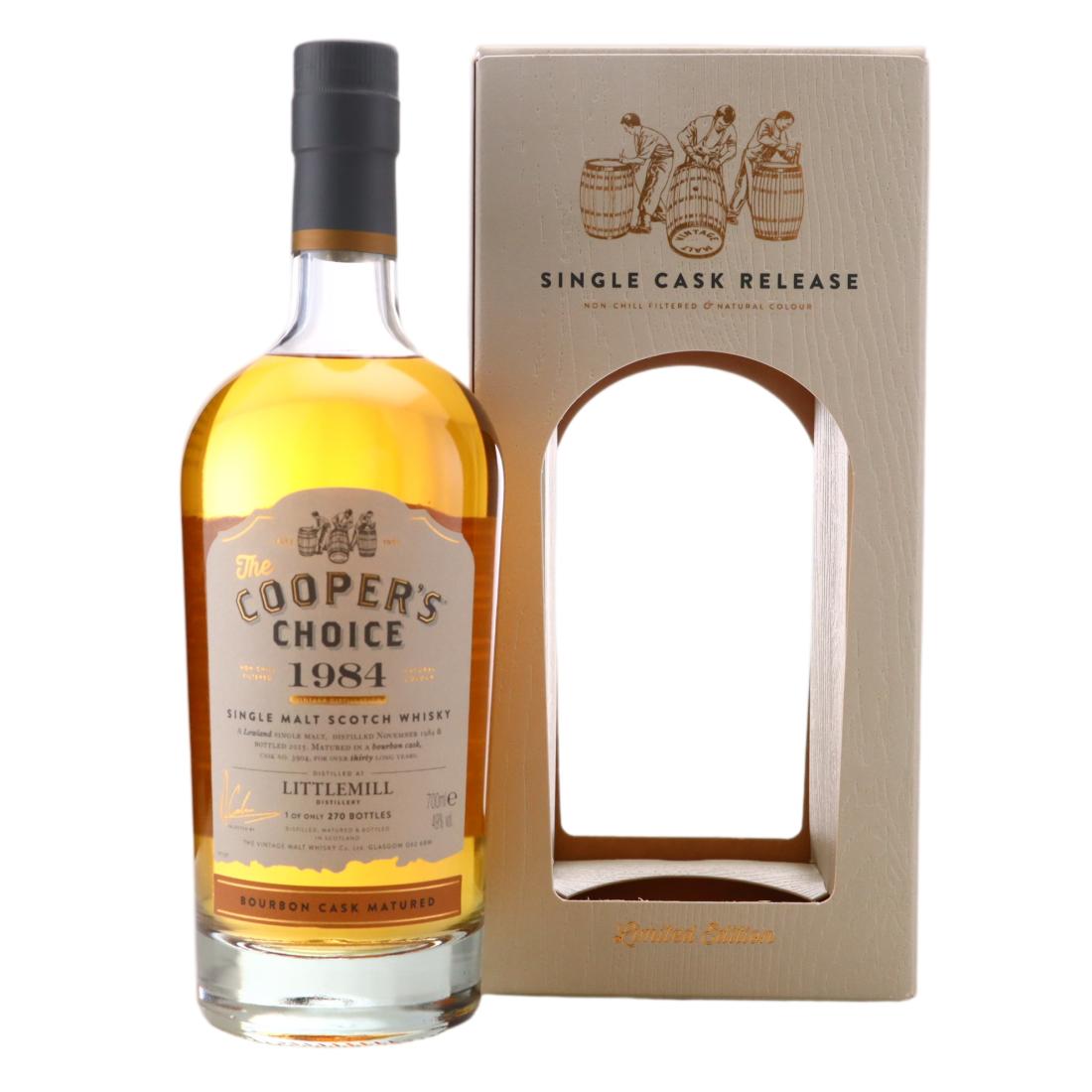Littlemill The Cooper's Choice 30 Year Old, Bourbon Cask, Cask #3904, 1984, The Cooper's Choice, 49%