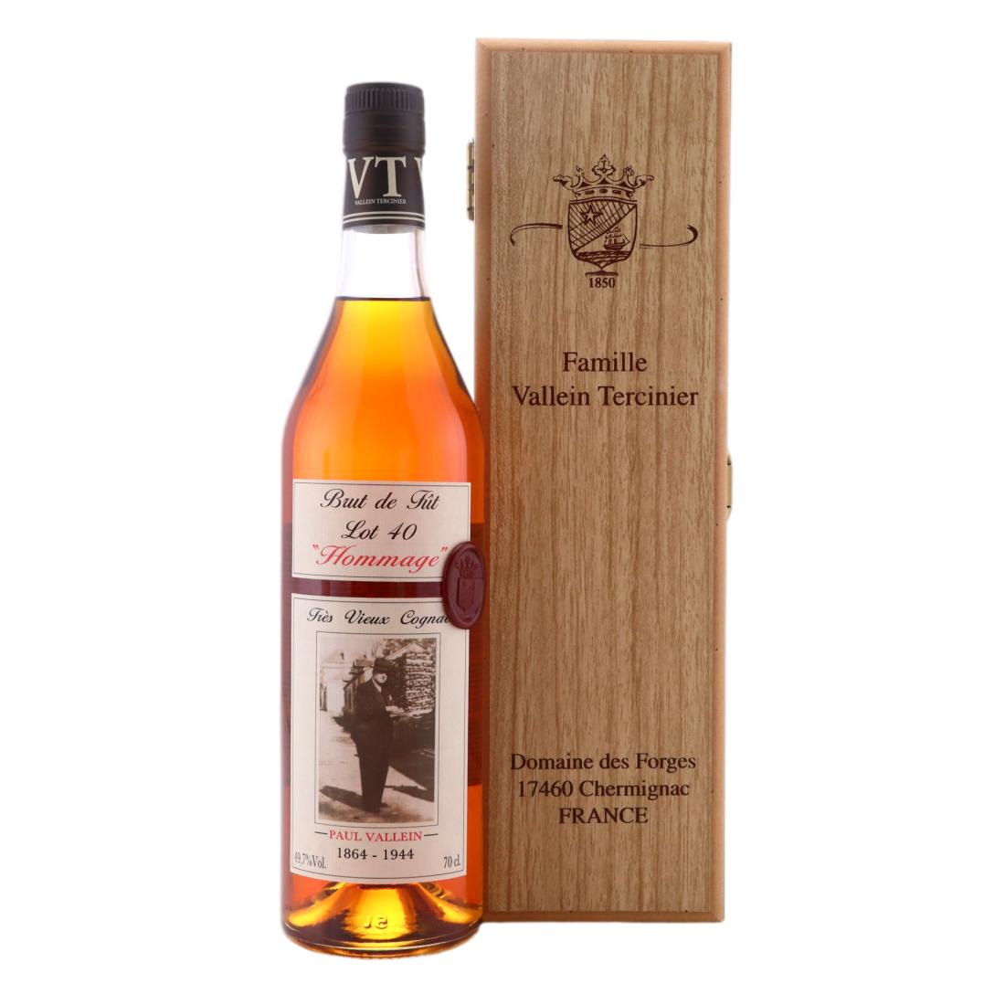 Famille Valleintercinier Hommage Paul Vallein Trs Vieux Cognac Lot No 40