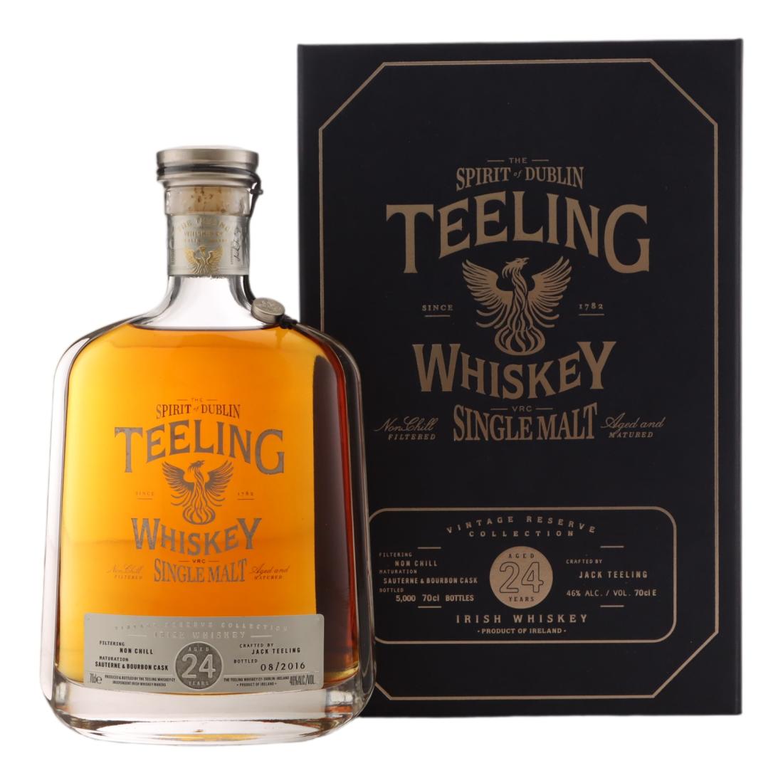 Teeling Whiskey 24 Vintage Reserve Single Malt Batch 1 Bourbon Sauternes