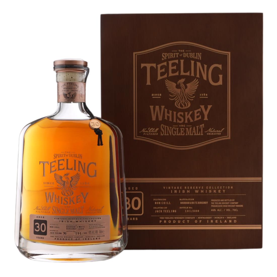 Teeling Whiskey 30 Vintage Reserve Single Malt Bourbon White Burgundy