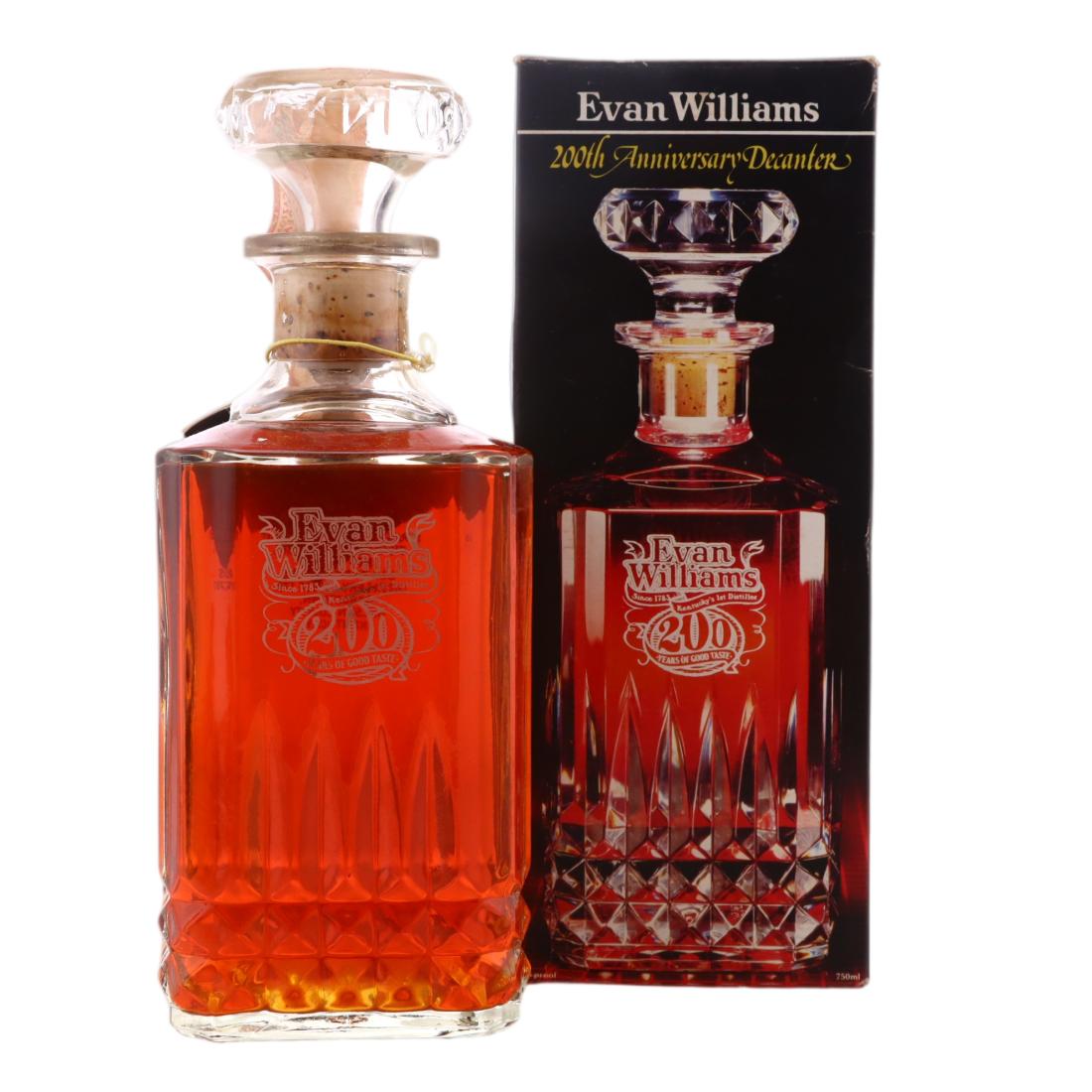 Evan Williams 7 Parlor Decanter Straight Bourbon 200 Years Of Good Taste