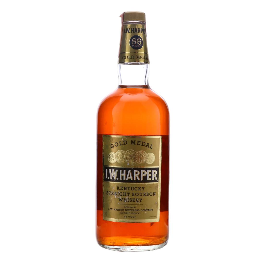 Iw Harper Gold Medal Kentucky Straight Bourbon Quart 1980s