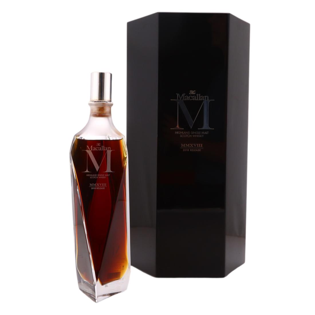 Macallan M 2018 Release - Lalique Decanter, Sherry-seasoned Spanish Oak Cask, 2018, 44.5%
