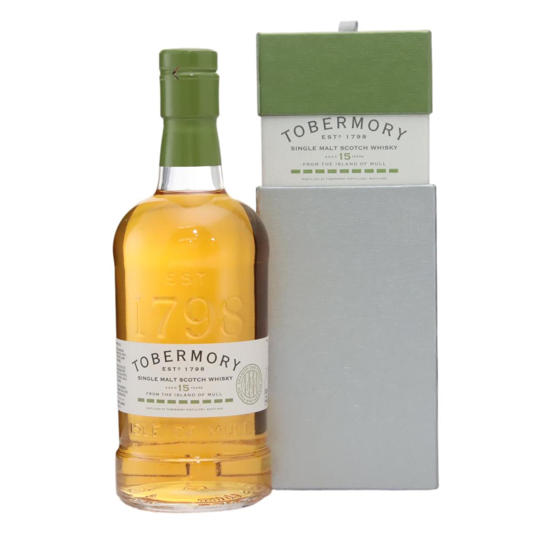 Tobermory Spanish Oak Finish 15 Year Old, Bourbon & Spanish Brandy Cask, 46.3% whisky bottle