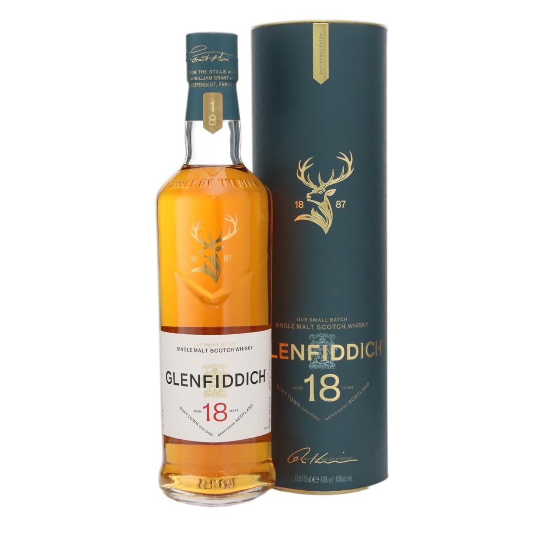 Glenfiddich Our Small Batch No. 18 Year Old, Bourbon & Sherry Cask, 40% whisky bottle