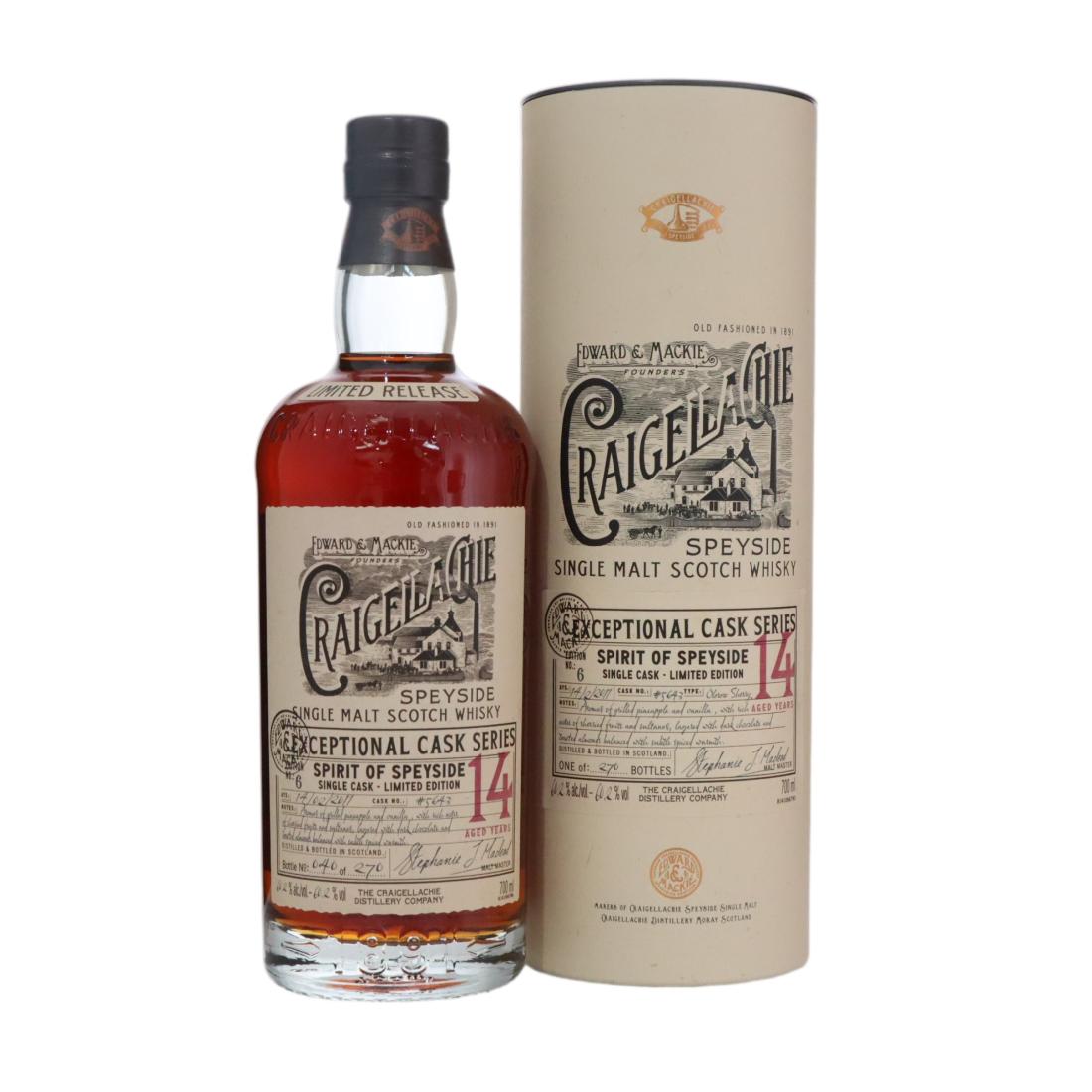 Craigellachie 2011 14 Year Old Exceptional Cask #5643 For Spirit Of Speyside, Sherry Cask, Cask #5643, 2025, 60.2% whisky bottle