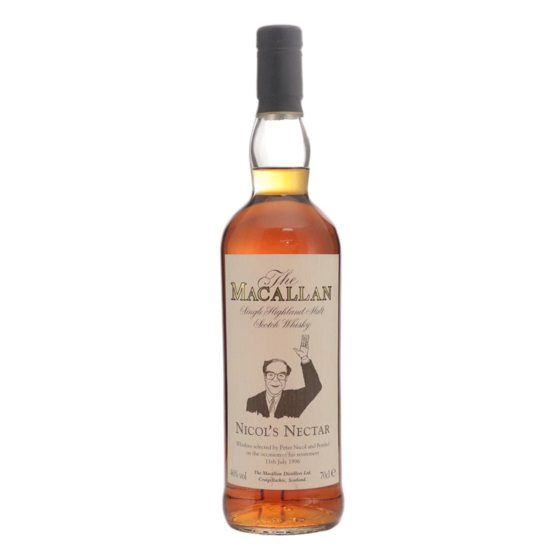 Macallan Nicol's Nectar, 1996, 46% whisky bottle