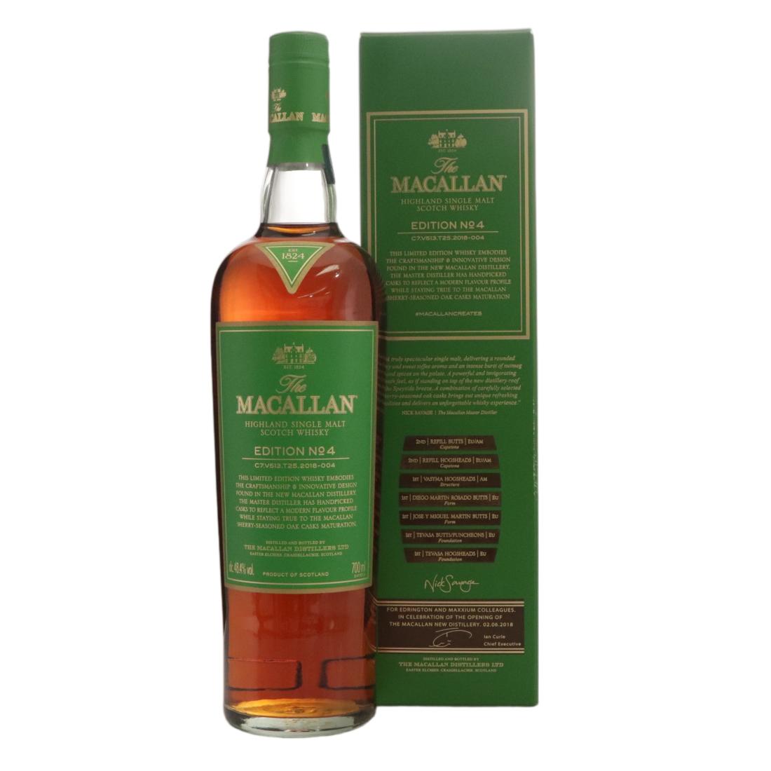 Macallan Edition No. 4, Sherry Cask, 2018, 48.4% whisky bottle