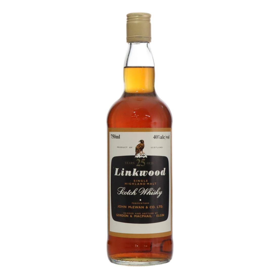 Linkwood 25 Year Old, Gordon & MacPhail, 40% whisky bottle