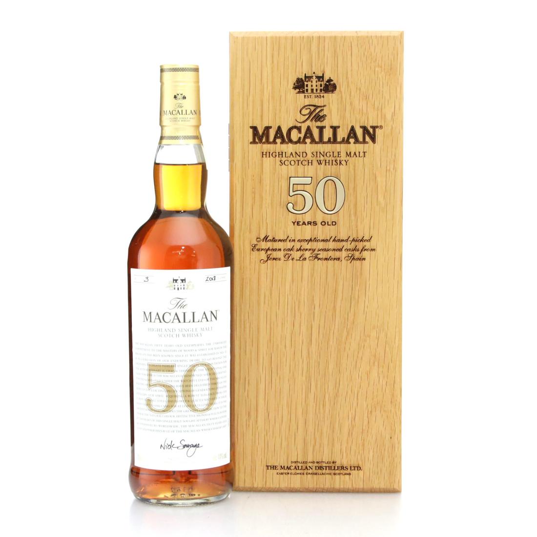 Macallan 50 Year Old, Sherry Cask, 2018, 44% whisky bottle