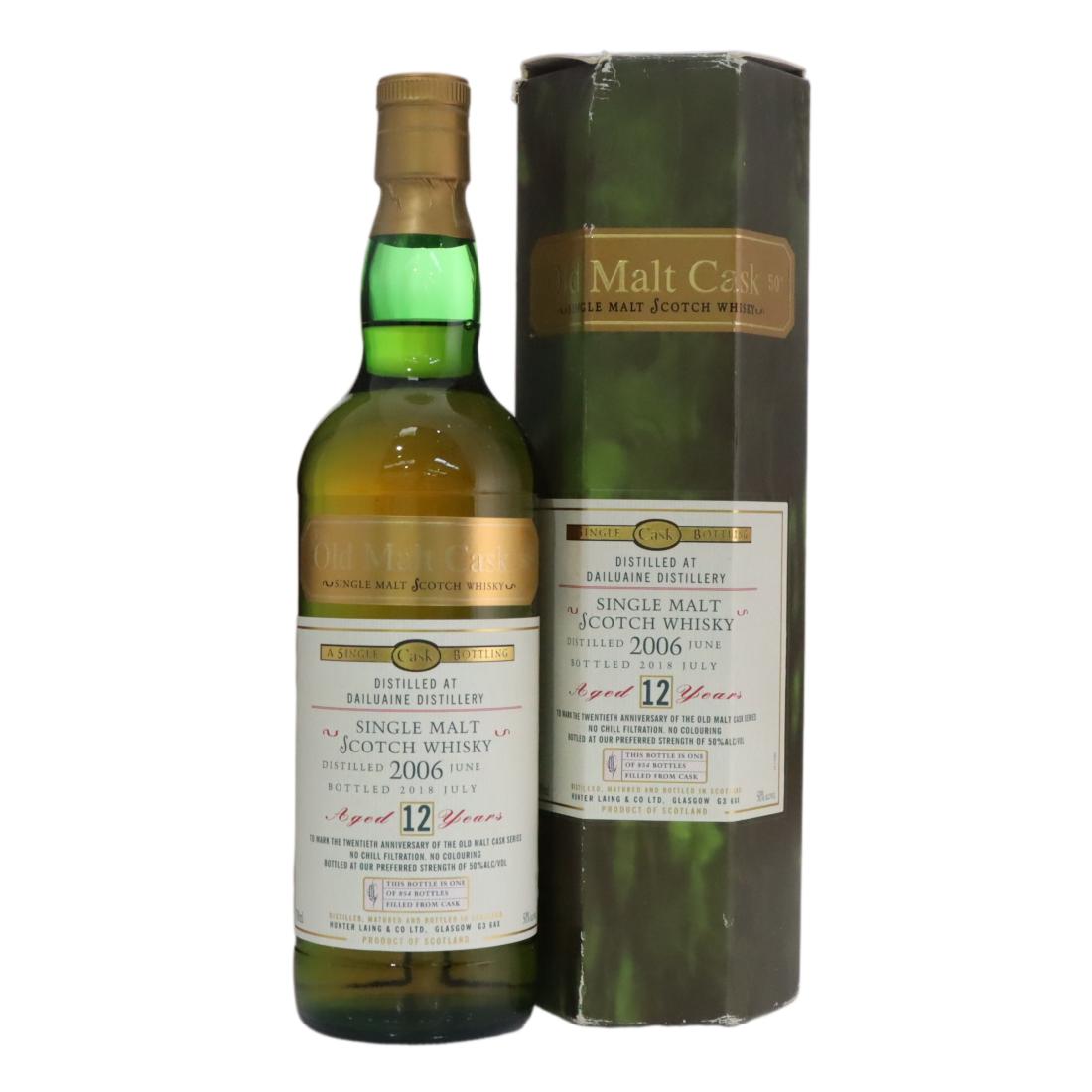 Dailuaine The Old Malt Cask #20th Anniversary 12 Year Old, Cask No. HL15076, 2006, Hunter Laing, 50% whisky bottle