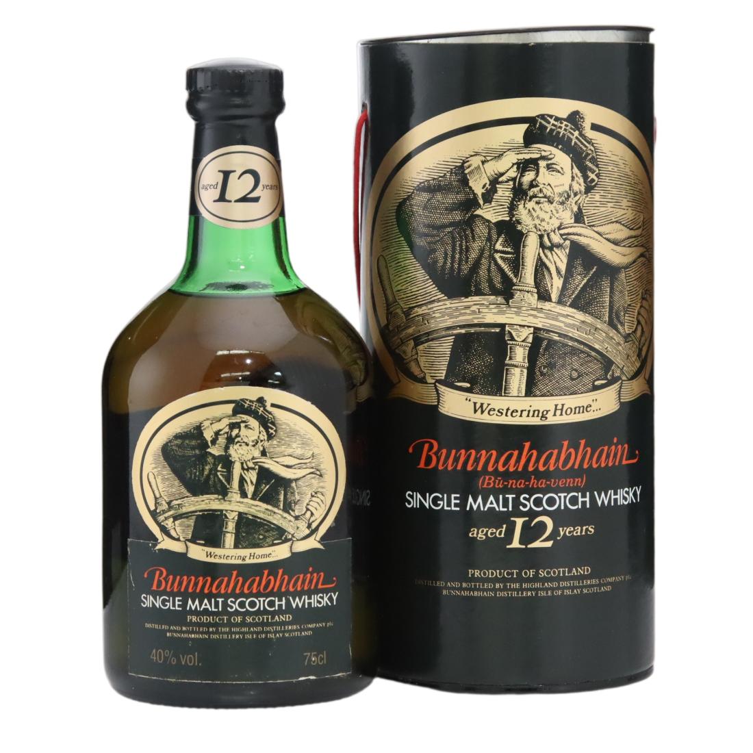 Bunnahabhain 12 Year Old, 40% whisky bottle