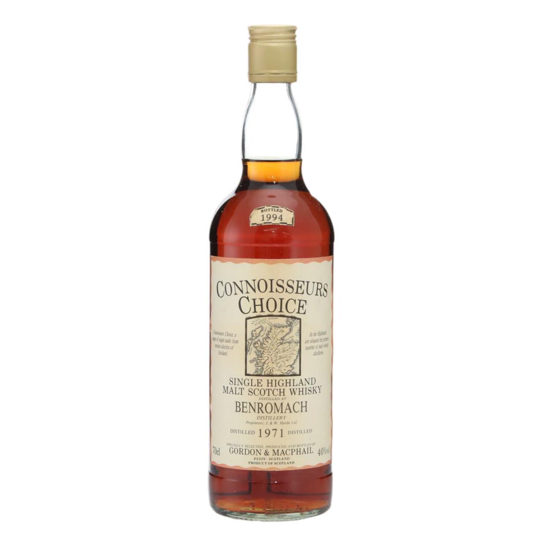 Benromach Connoisseurs Choice 22 Year Old, Sherry Cask, 1971, Gordon & MacPhail, 40% whisky bottle