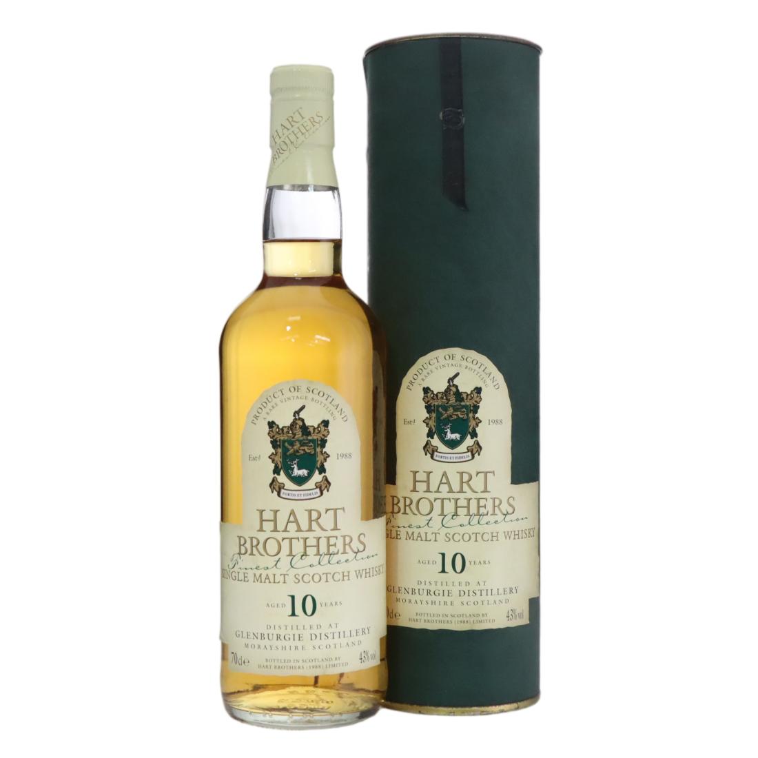 Glenburgie 10 Year Old, Hart Brothers, 43% whisky bottle