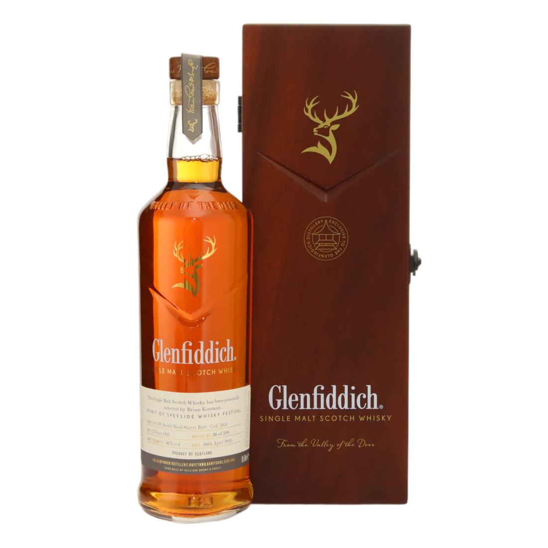 Glenfiddich Spirit of Speyside Whisky Festival 12 Year Old, Sherry Cask, Cask #74854, 2025, 56% whisky bottle