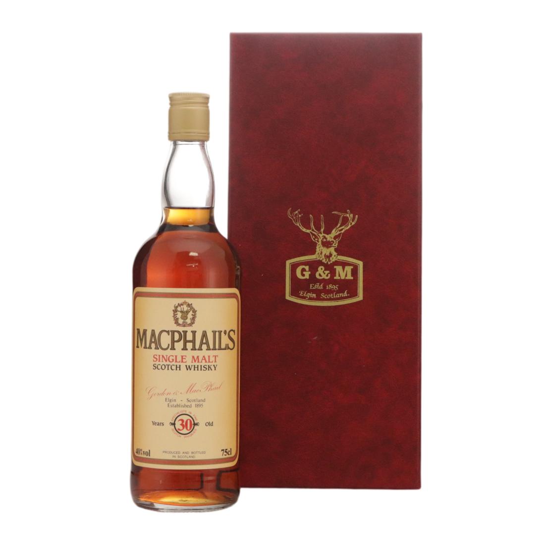 MacPhail's 30 Year Old, Sherry Cask, Gordon & MacPhail, 40% whisky bottle