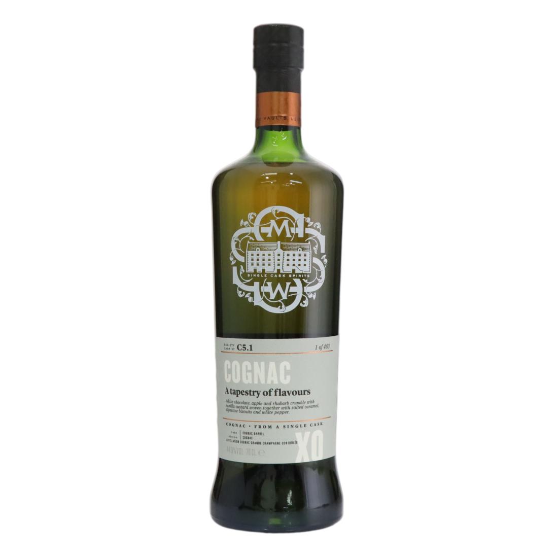 Tiffon A Tapestry of Flavours XO, Cognac Barrel Cask, Cask No. C5.1, The Scotch Malt Whisky Society, 44.9% whisky bottle