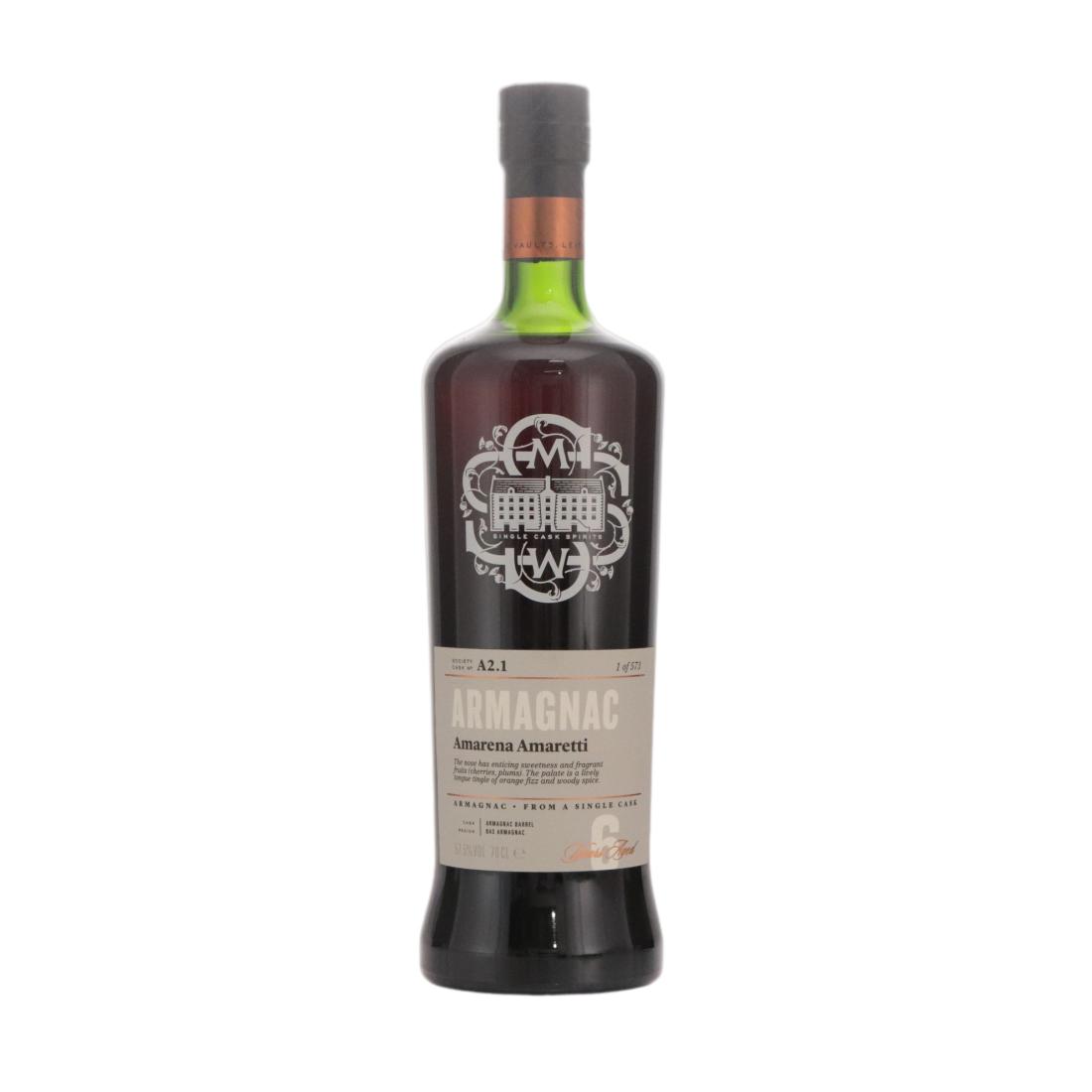 Domaine Laguille Amarena Amaretti 6 Year Old, Armagnac Barrel Cask, Cask #A2.1, The Scotch Malt Whisky Society, 57.5% whisky bottle