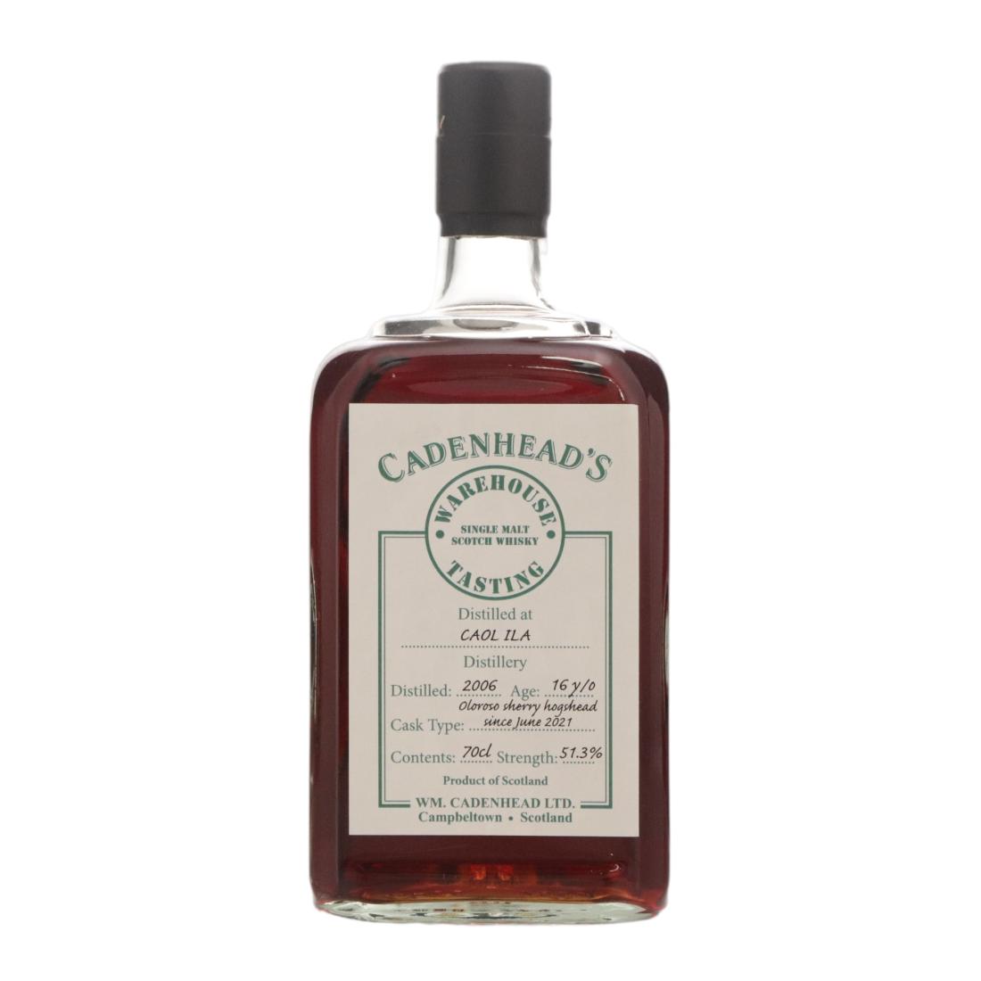 Caol Ila Warehouse Tasting 16 Year Old, Oloroso Sherry Hogshead Cask, 2006, Cadenhead's, 51.3% whisky bottle