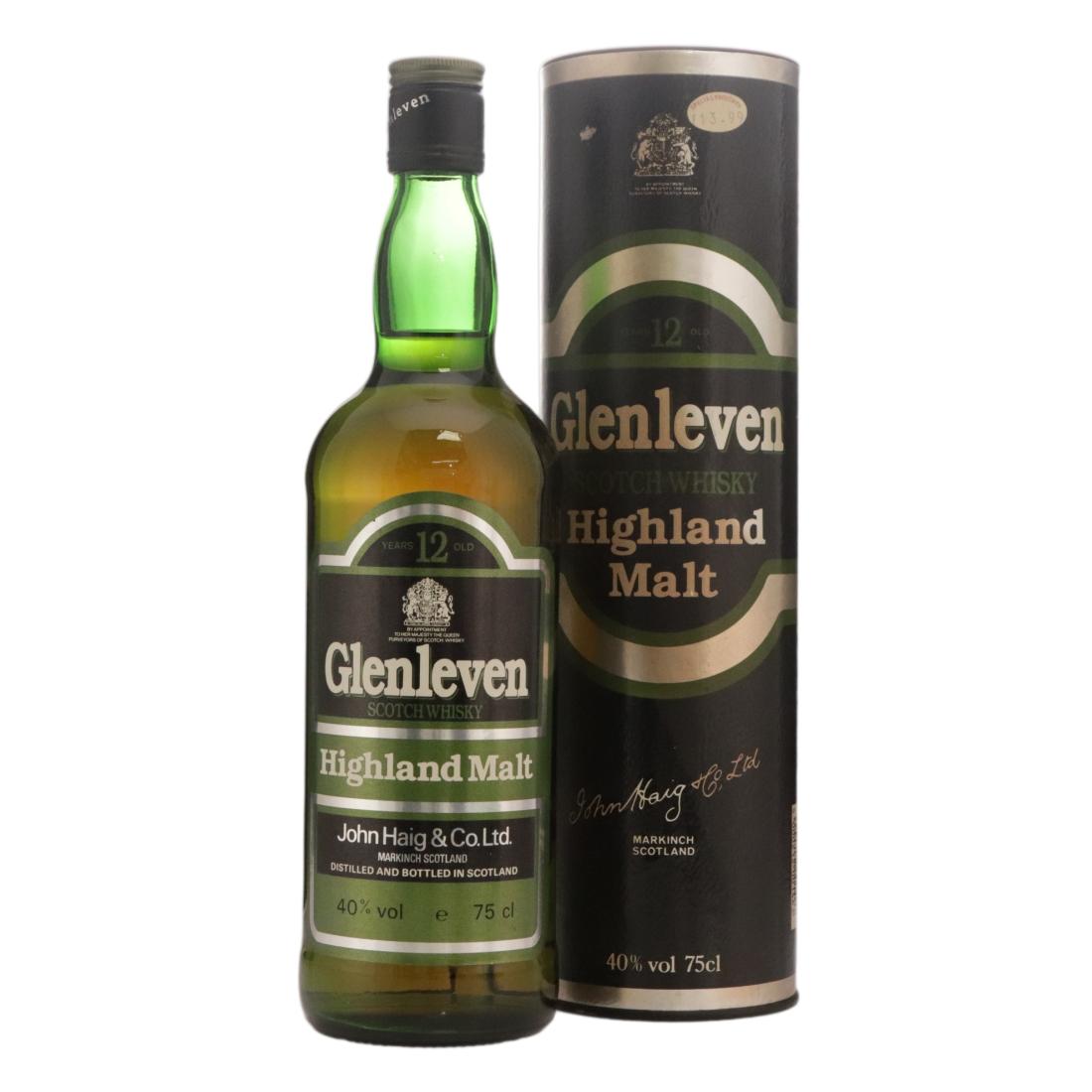 Glenleven Highland Malt 12 Year Old, 40% whisky bottle