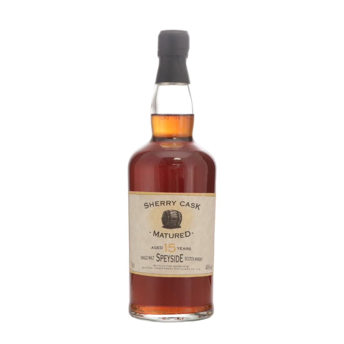 Speyside Sherry Cask Matured 15 Year Old, Sherry Cask, Scottish Independent Distillers, 40% whisky bottle