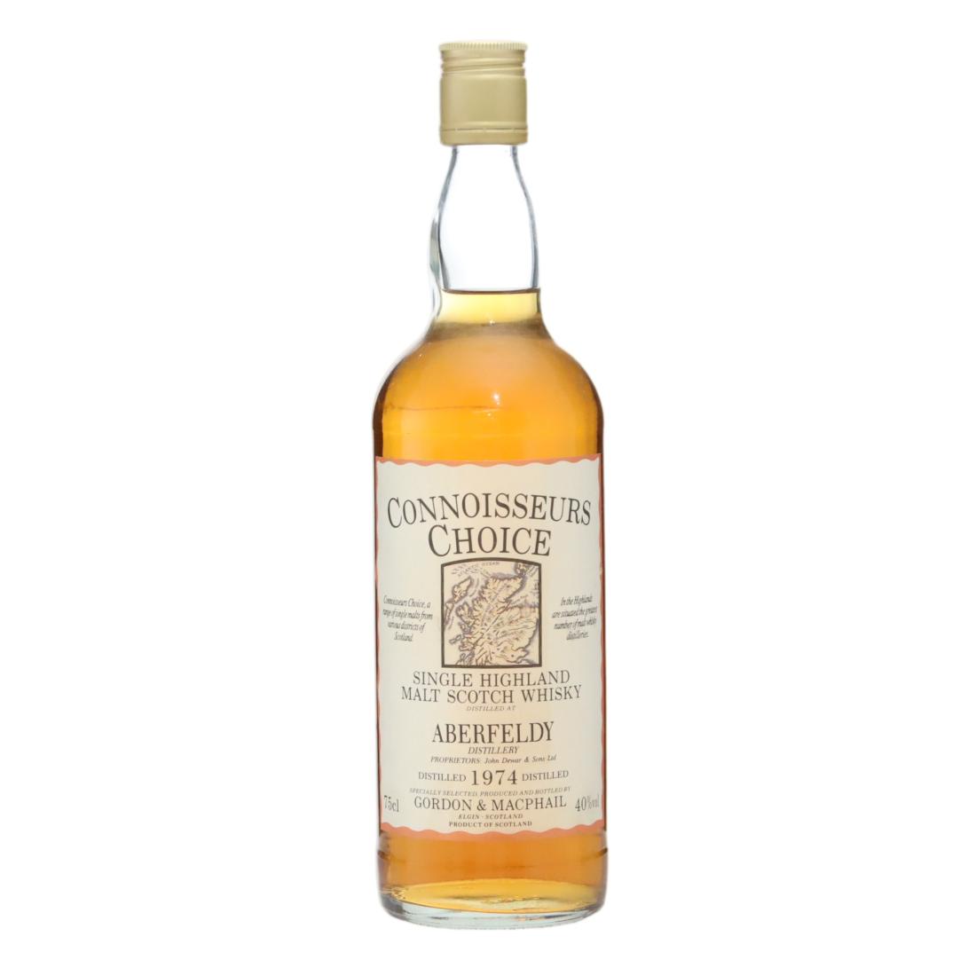 Aberfeldy Connoisseur's Choice 14 Year Old, Oak Cask, 1974, Gordon & MacPhail, 40% whisky bottle
