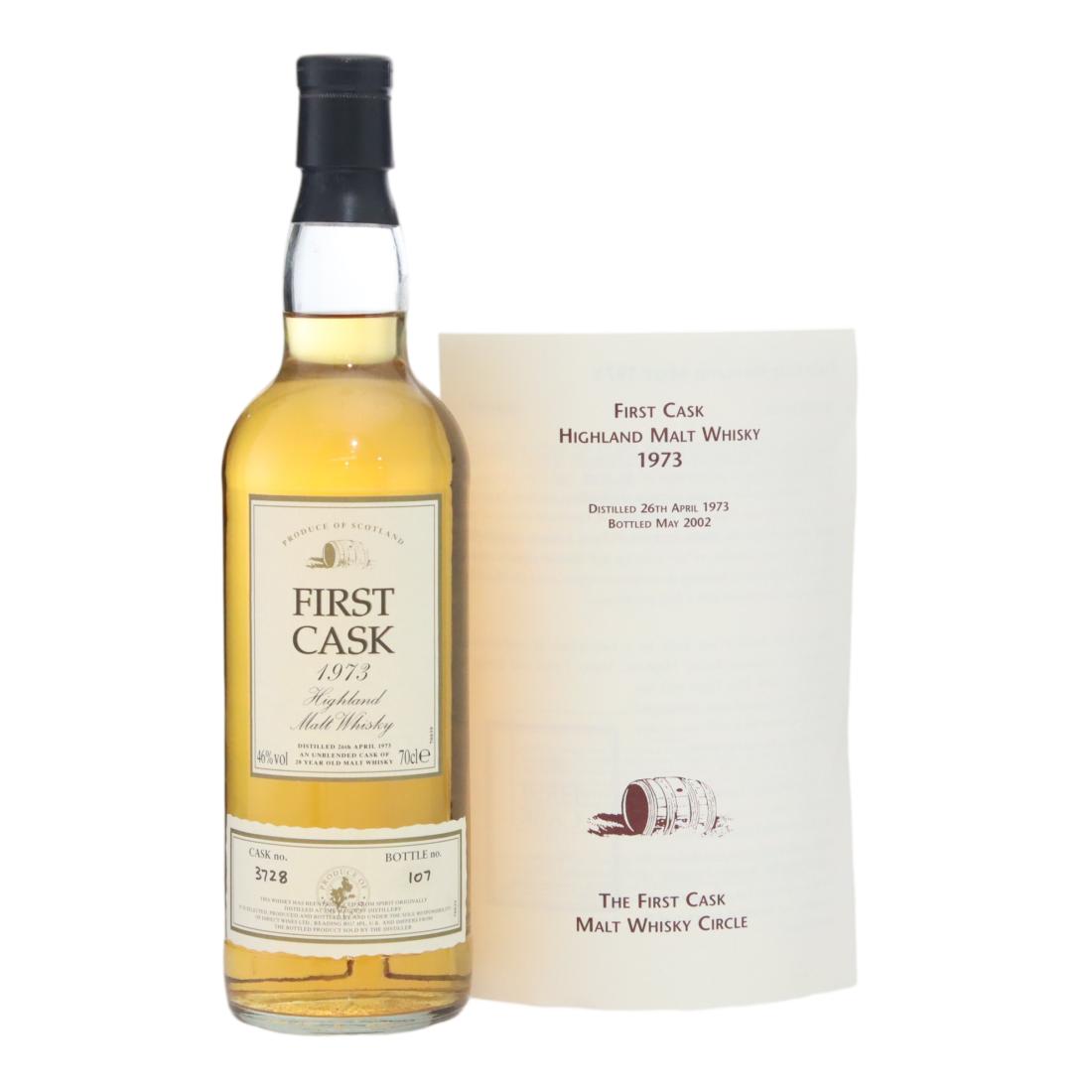 Macduff 28 Year Old, Cask #3728, 1973, First Cask, 46% whisky bottle