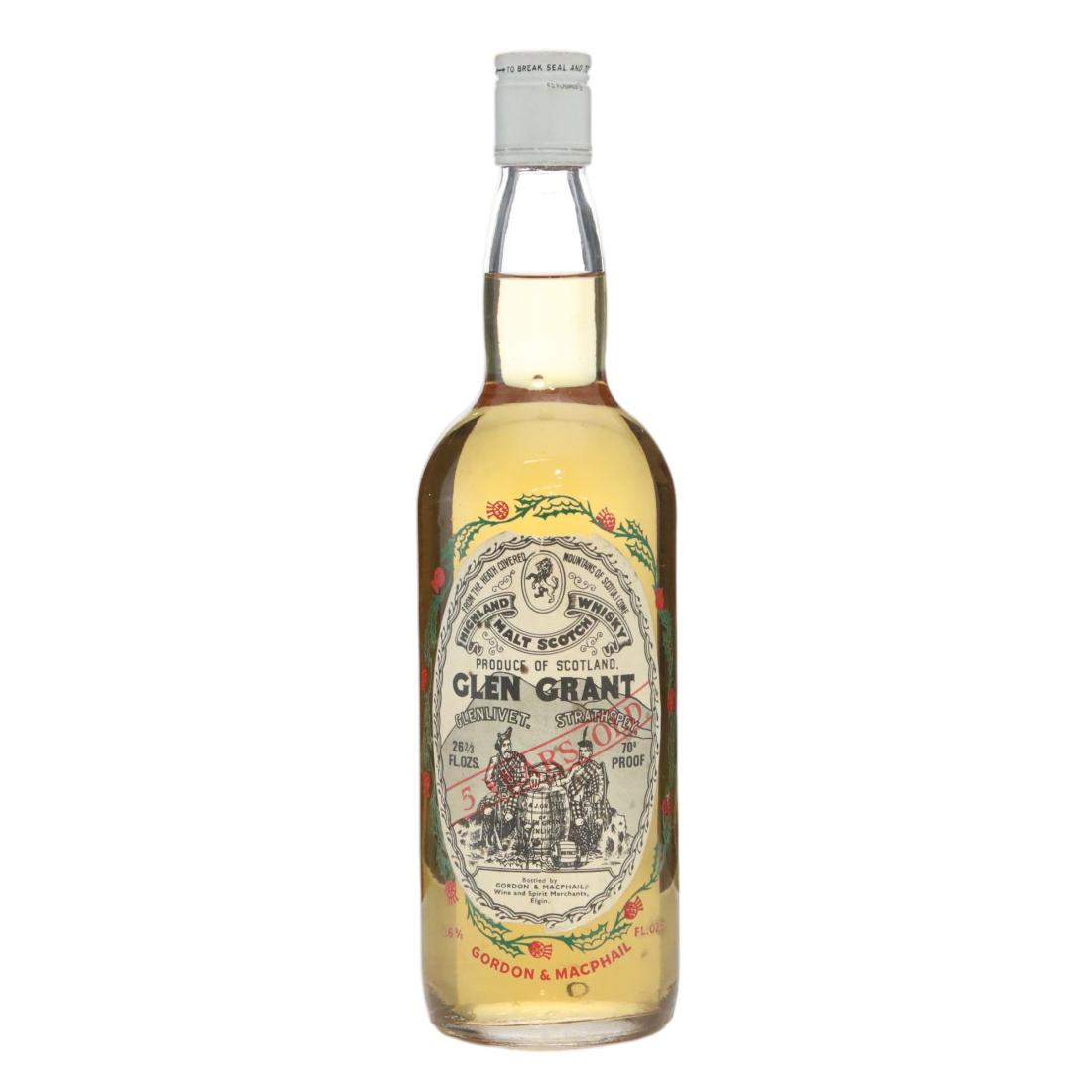 Glen Grant 5 Year Old, Gordon & MacPhail, 40% whisky bottle