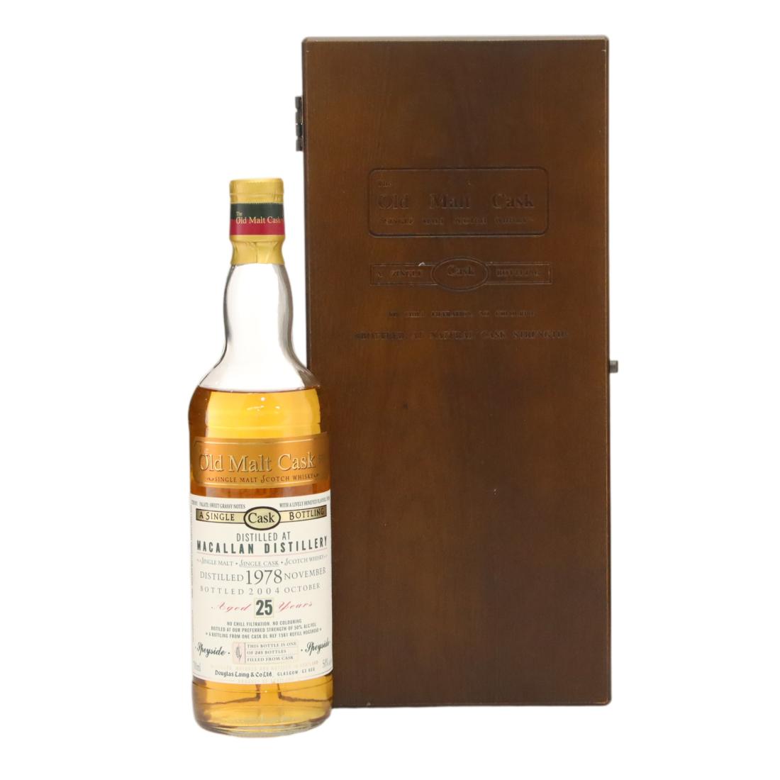 Macallan The Old Malt Cask #25 Year Old, Hogshead Cask, Cask #DL 1561, 1978, Douglas Laing, 50% whisky bottle