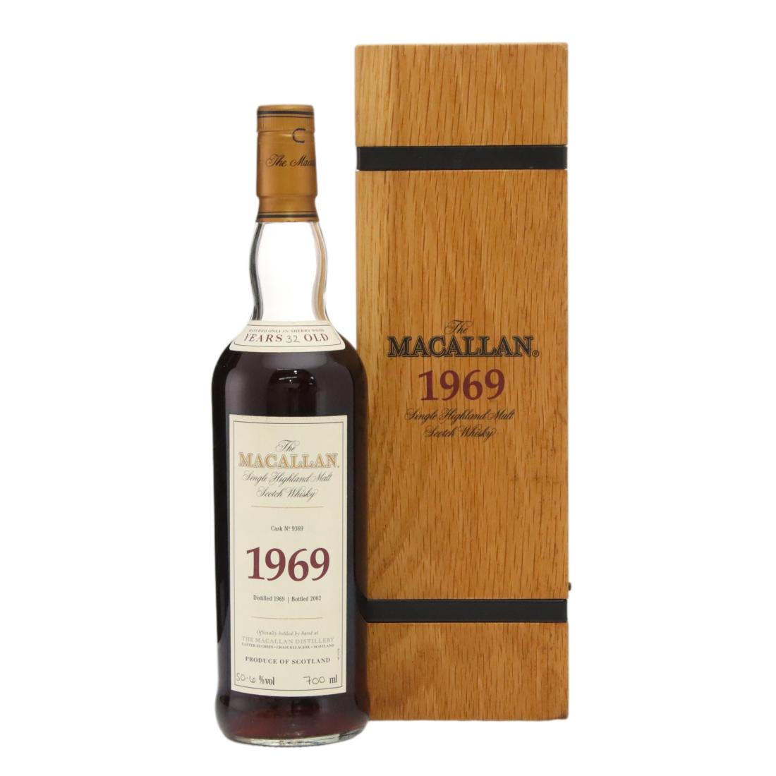 Macallan Fine & Rare 32 Year Old, Sherry Butt Cask, Cask #9309, 2002, 50.6% whisky bottle