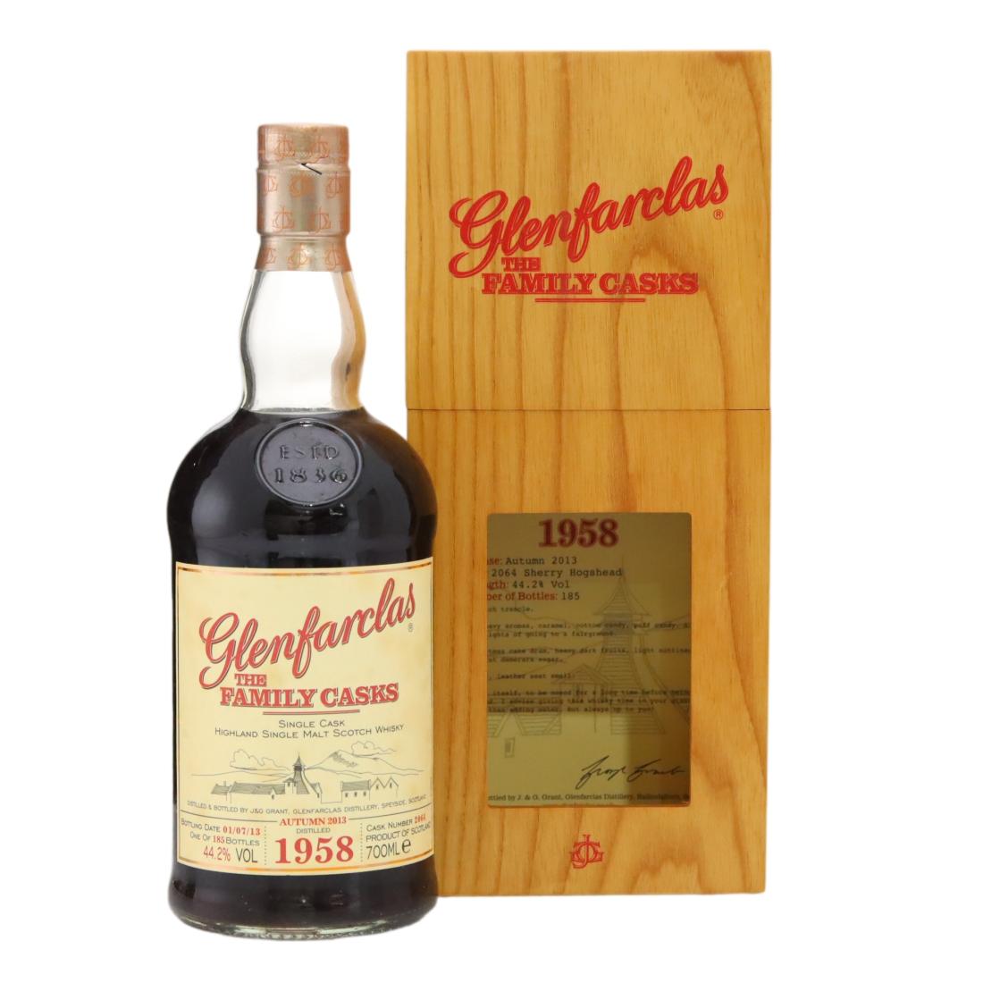 Glenfarclas The Family Cask, Sherry Cask, Cask #2064, Autumn 2013, 2013, 44.2% whisky bottle
