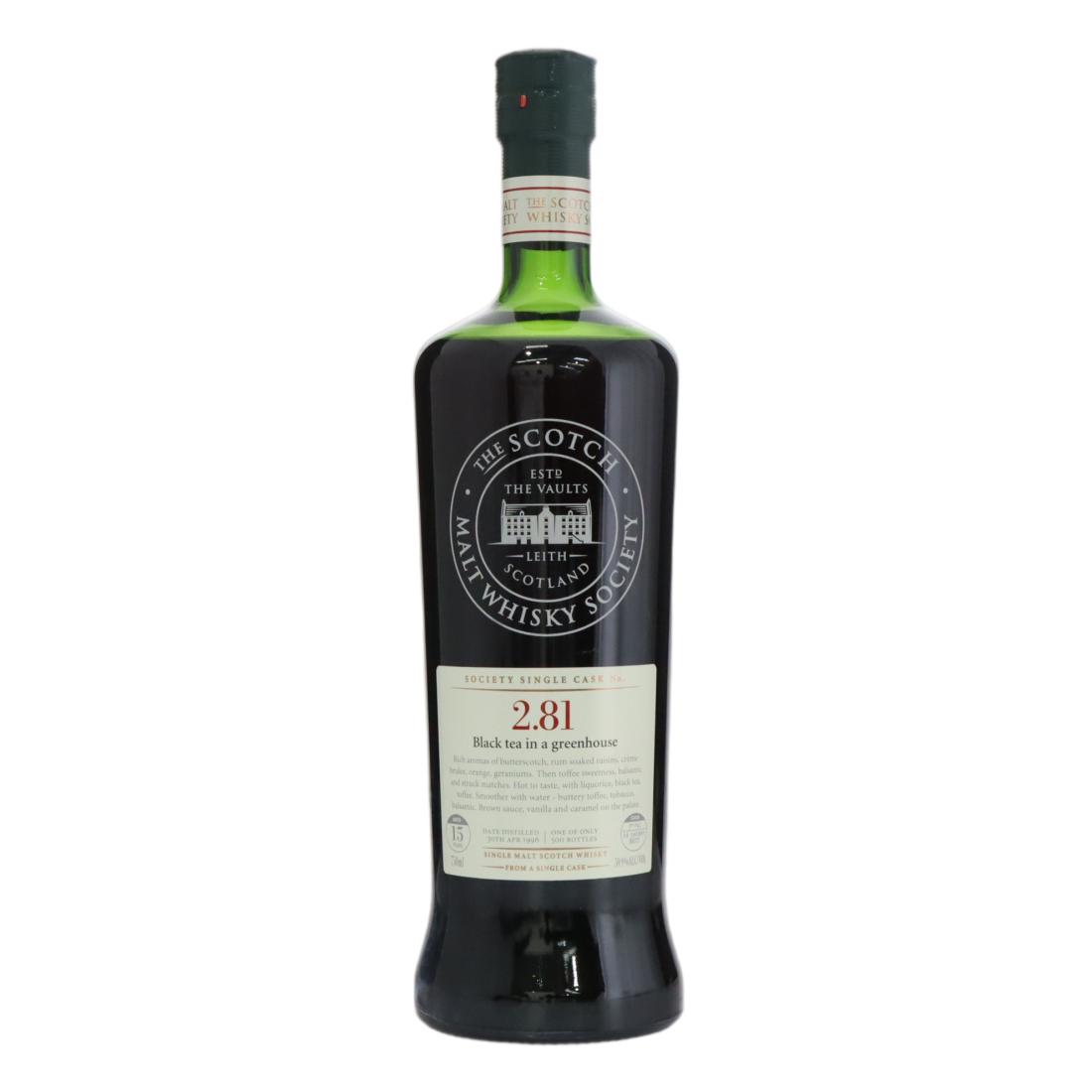 Glenlivet 1996 Smws 15 2 81 Black Tea In A Greenhouse