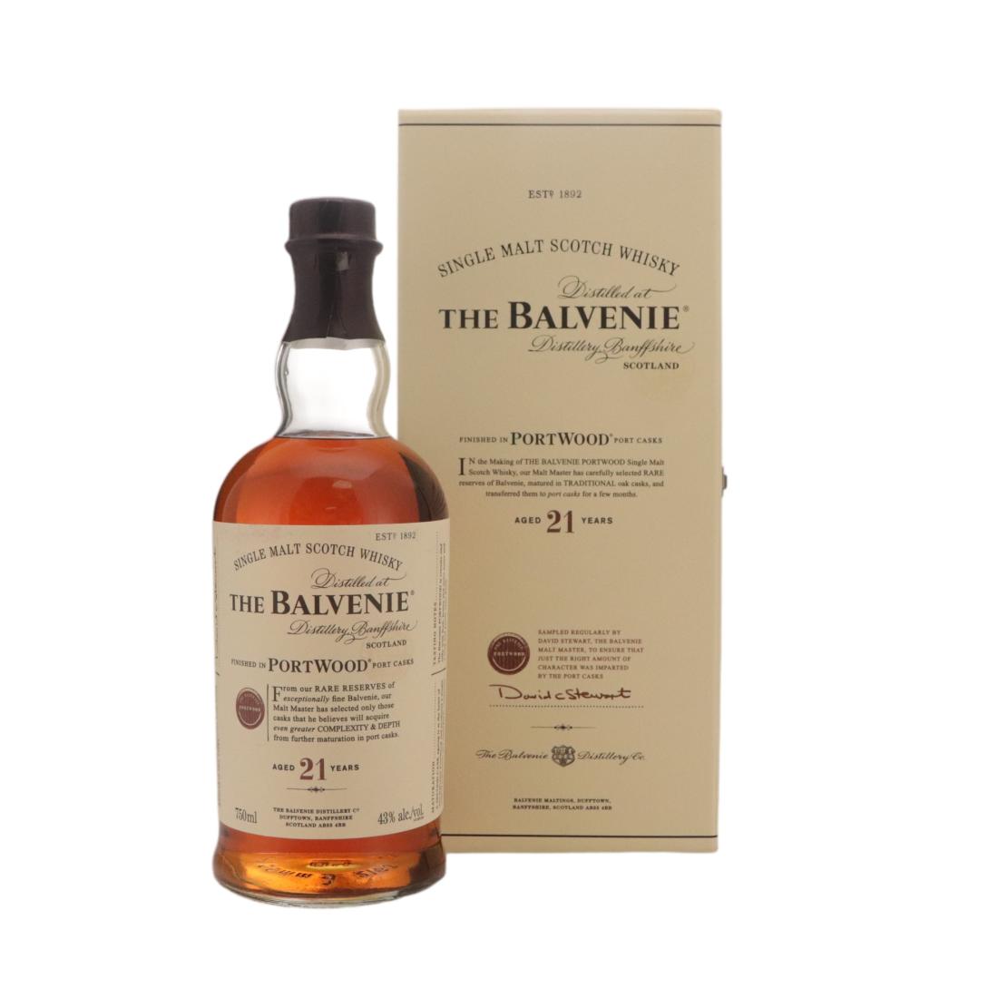Balvenie PortWood 21 Year Old, Port Cask, 2007, 43% whisky bottle