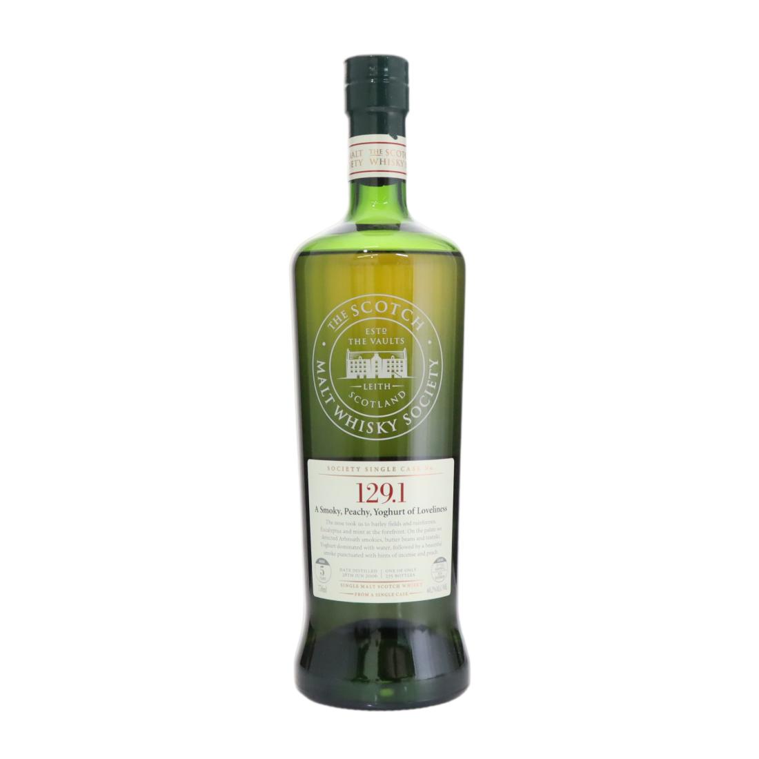 Kilchoman 129.1 - A Smoky, Peachy, Yoghurt of Loveliness 5 Year Old, Bourbon Cask, Cask #129.1, 2006, The Scotch Malt Whisky Society, 60.2% whisky bottle