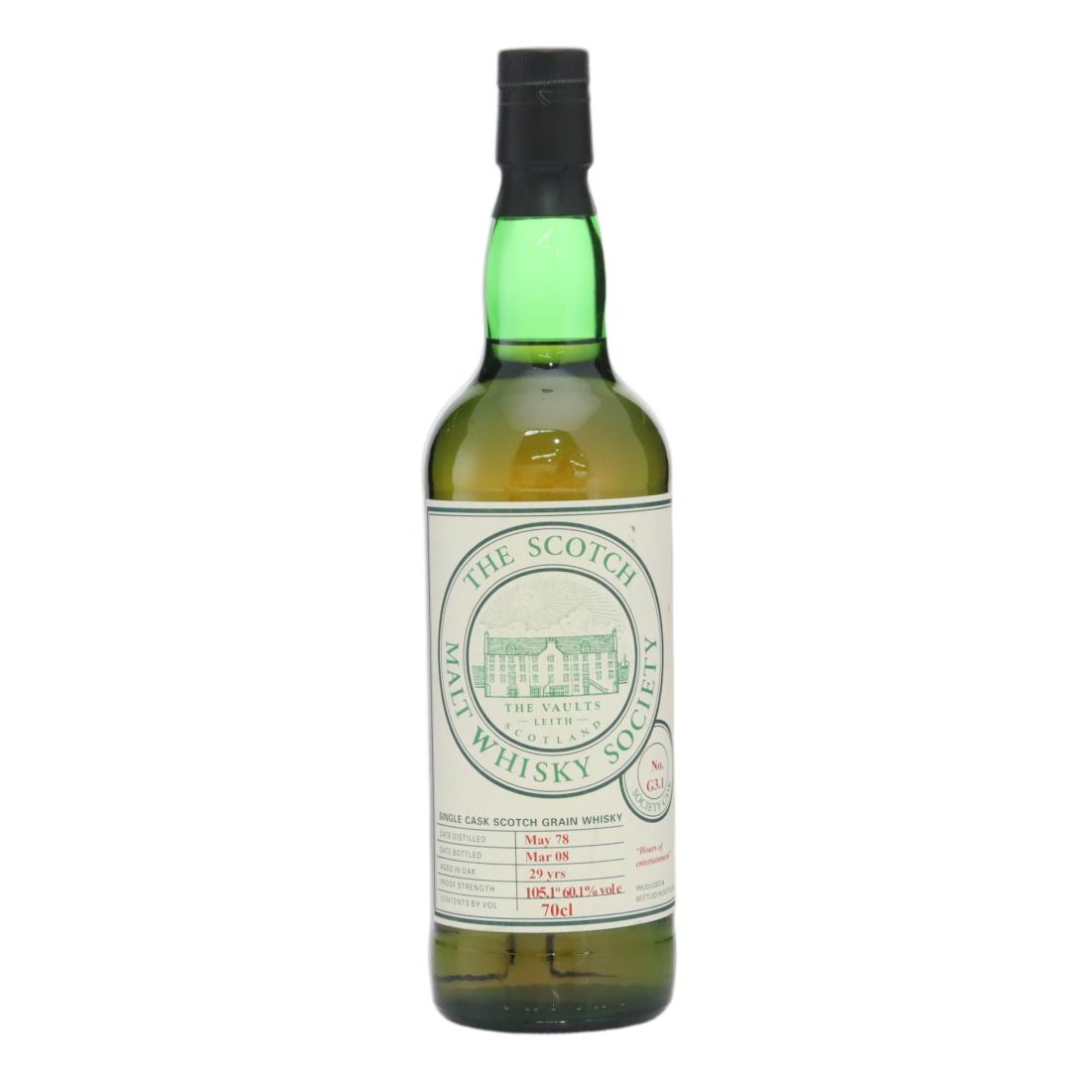 Caledonian SMWS G3.1 – Hours of Entertainment 29 Year Old, 2008, The Scotch Malt Whisky Society, 60.1% whisky bottle