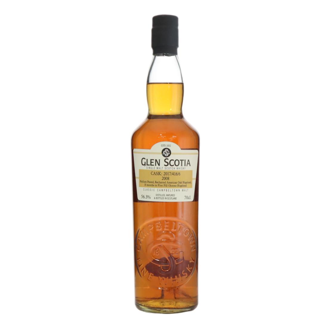 Glen Scotia Sherry Cask #10 Year Old, Cask #2017/416/6, 2018, 56.3% whisky bottle