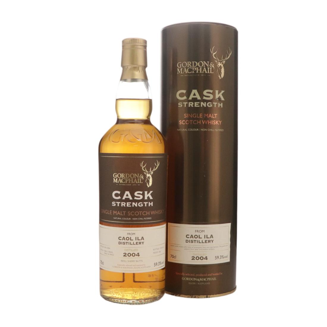 Caol Ila Cask Strength 12 Year Old, Sherry Cask, 2004, Gordon & MacPhail, 59.3% whisky bottle