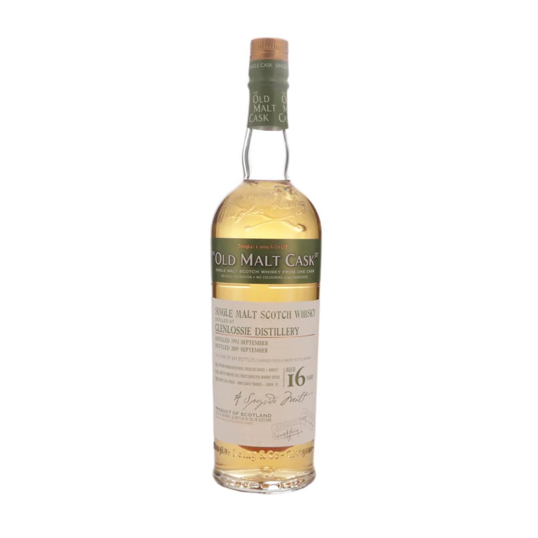 Glenlossie 16 Year Old, Sherry Cask, Cask #DL 5530, 1993, Douglas Laing & Co, 50% whisky bottle