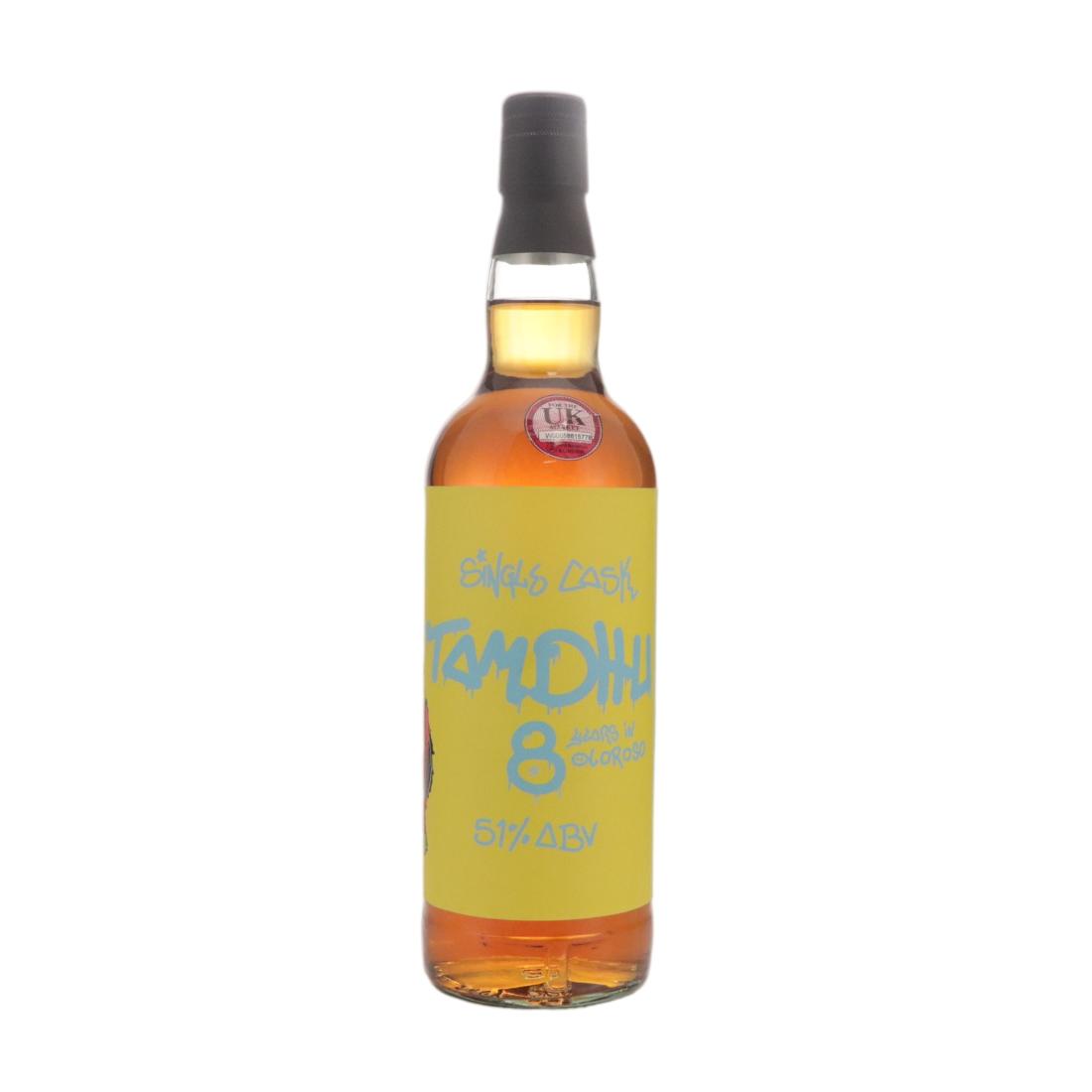 Tamdhu 8 Year Old, Sherry Cask, Batch No. 5, 2014, Bramble Whisky Co, 51% whisky bottle
