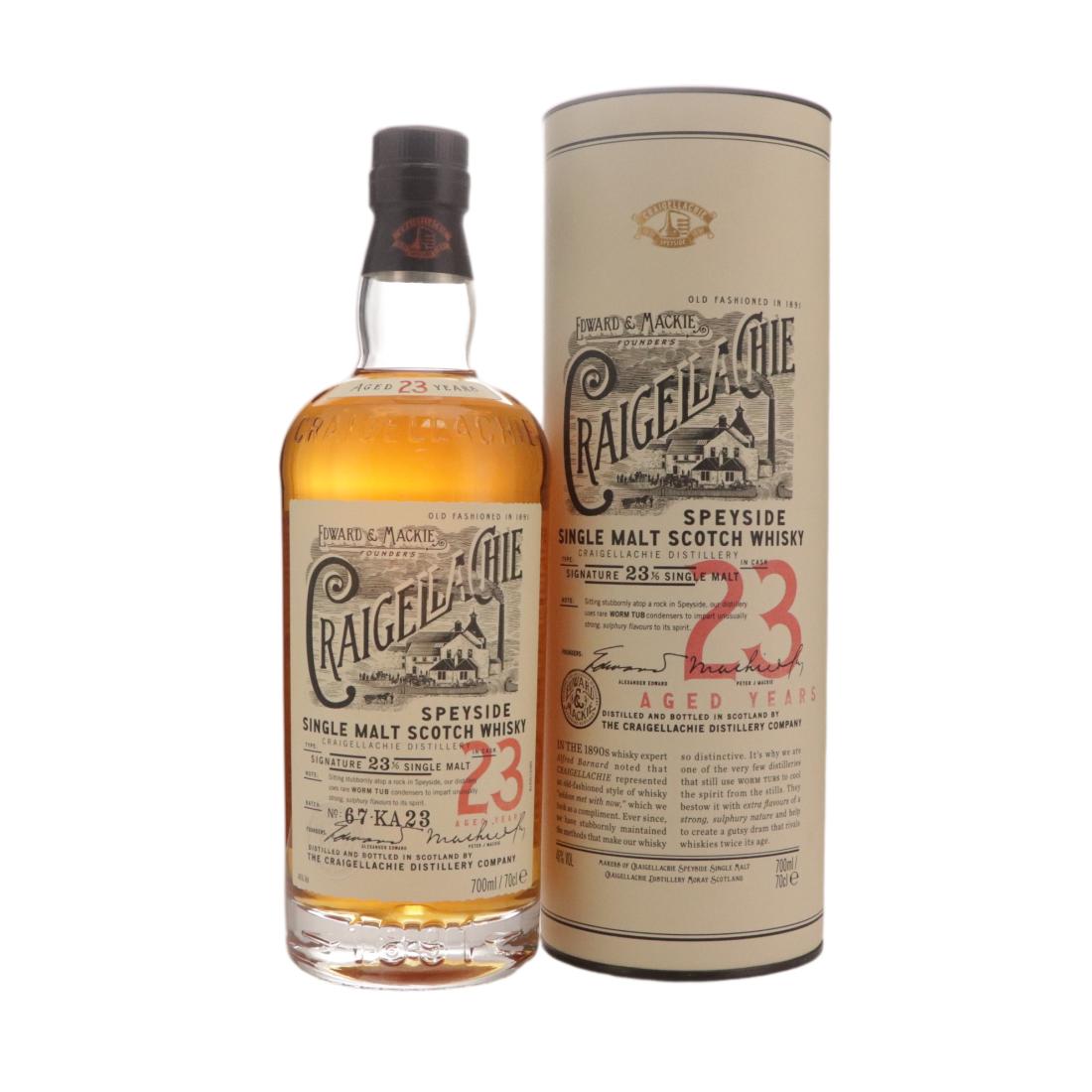 Craigellachie 23 Year Old, Bourbon & Sherry Cask, Batch No. 04-6502, 2024, 46% whisky bottle