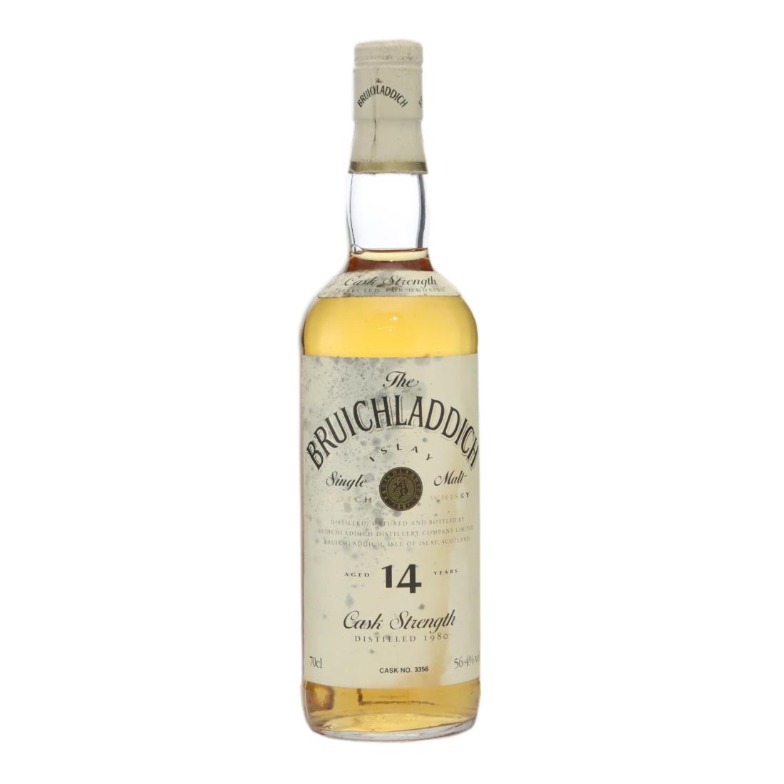 Bruichladdich Cask Strength 14 Year Old, Cask #3356, 56.4% whisky bottle